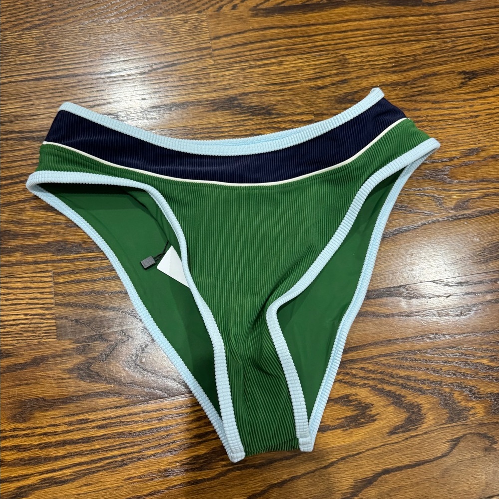 NWT Beach riot high waisted Delia Bottom Ivy Colorblock, size small